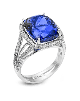 Color Ring in 18k Gold with Diamonds