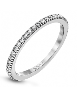 Wedding Band in 18k Gold with Diamonds