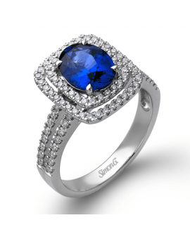 Color Ring in 18k Gold with Diamonds