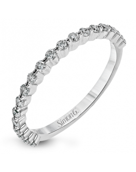 Wedding Band in 18k Gold with Diamonds