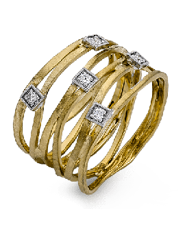 Right Hand Ring in 18k Gold with Diamonds