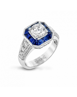 Engagement Ring in 18k Gold with Diamonds