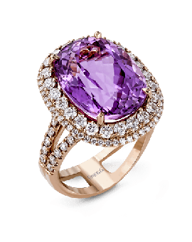 Color Ring in 18k Gold with Diamonds