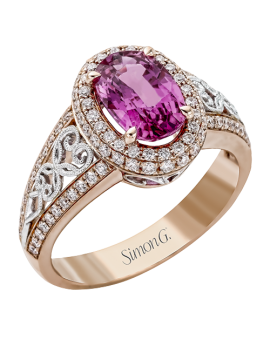 Color Ring in 18k Gold with Diamonds