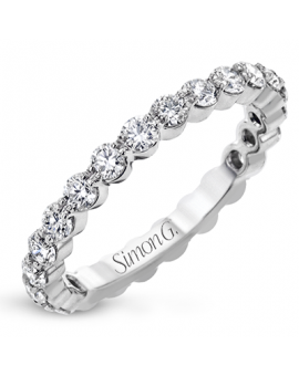 Wedding Band in 18k Gold with Diamonds