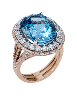 Color Ring in 18k Gold with Diamonds