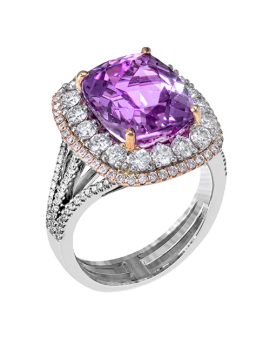 Color Ring in 18k Gold with Diamonds