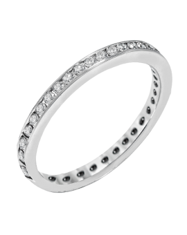 Wedding Band in 18k Gold with Diamonds