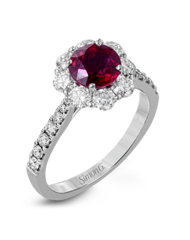 Color Ring in 18k Gold with Diamonds