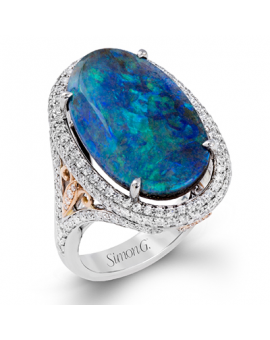 Color Ring in 18k Gold with Diamonds