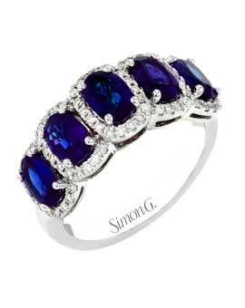 Color Ring in 18k Gold with Diamonds