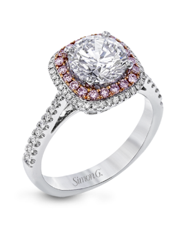 Engagement Ring in 18k Gold with Diamonds