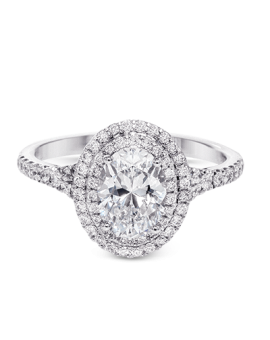 Engagement Ring in 18k Gold with Diamonds