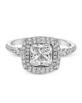 Engagement Ring in 18k Gold with Diamonds