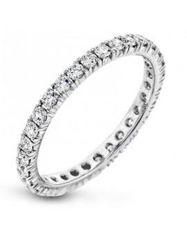 Wedding Band in 18k Gold with Diamonds