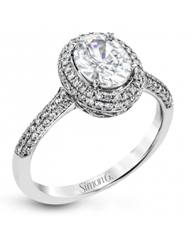 Engagement Ring in 18k Gold with Diamonds