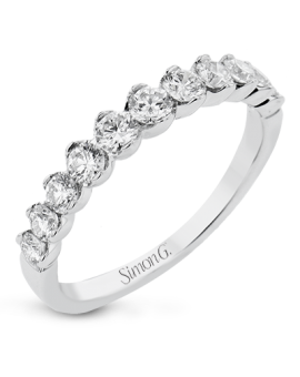 Wedding Band in 18k Gold with Diamonds