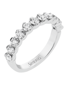 Wedding Band in 18k Gold with Diamonds