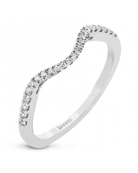 Wedding Band in 18k Gold with Diamonds