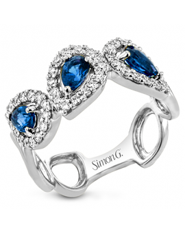 Color Ring in 18k Gold with Diamonds