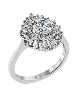 Engagement Ring in 18k Gold with Diamonds