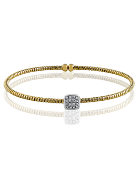 Bangle in 18k Gold with Diamonds