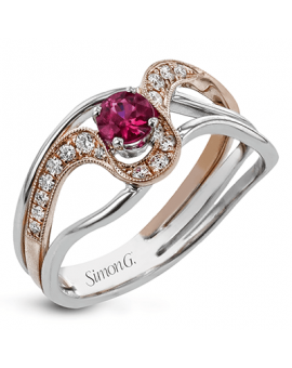 Color Ring in 18k Gold with Diamonds