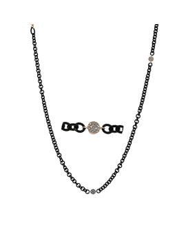 Gent Necklace in 14k Gold with Diamonds
