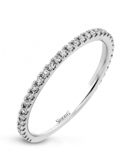 Wedding Band in 18k Gold with Diamonds