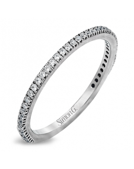 Wedding Band in 18k Gold with Diamonds