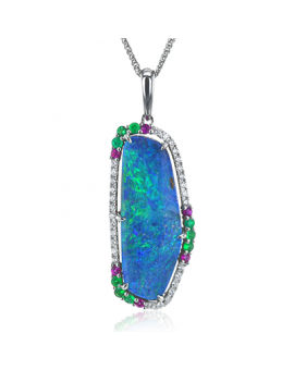 Color Pendant in 18k Gold with Diamonds