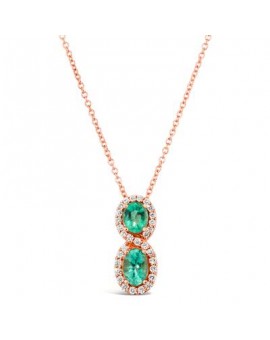 14K R/G PEND 0.18 DIA 0.67 EM |O|