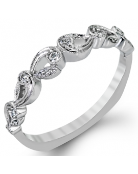 Wedding Band in 18k Gold with Diamonds