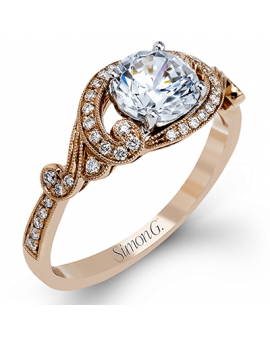 Engagement Ring in 18k Gold with Diamonds