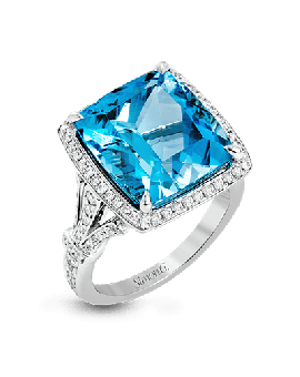 Color Ring in 18k Gold with Diamonds