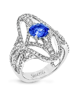 Color Ring in 18k Gold with Diamonds