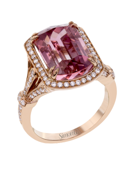 Color Ring in 18k Gold with Diamonds