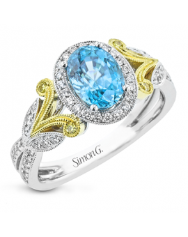 Color Ring in 18k Gold with Diamonds
