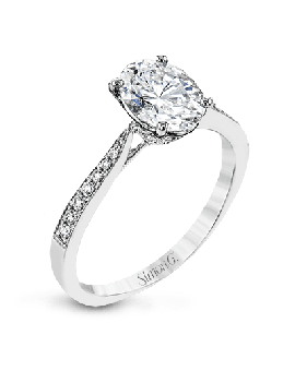 Engagement Ring in 18k Gold with Diamonds