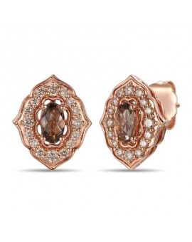 14K R/G EARR 0.28 DIA 0.38 SQ |H|