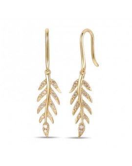 14K Y/G EARR 0.26 DIA