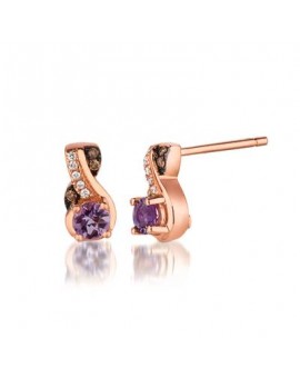 14K R/G EARR 0.07 DIA 0.33 PY |E|