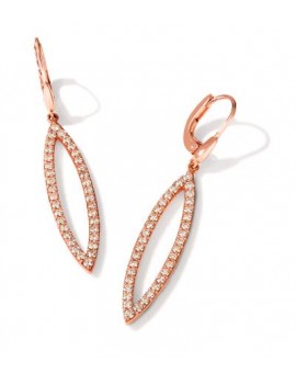 14K R/G EARR 1.74 DIA