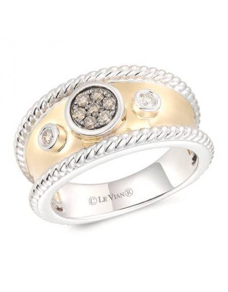 14K TT RING 0.19 DIA