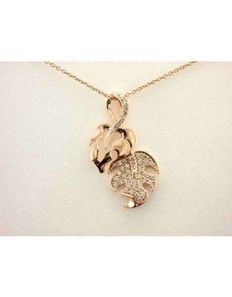 14K R/G PEND 0.52 DIA