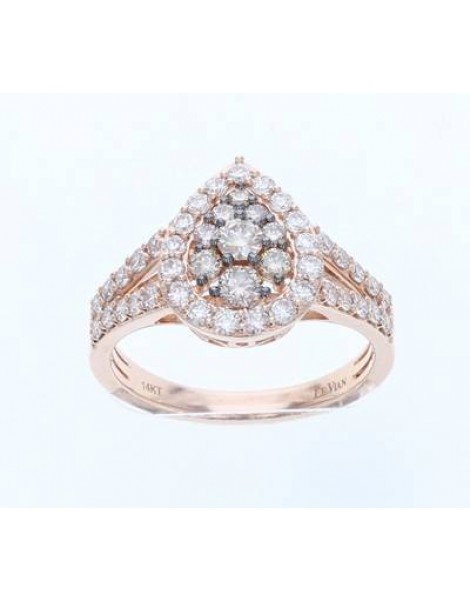 14K R/G RING 1.08 DIA