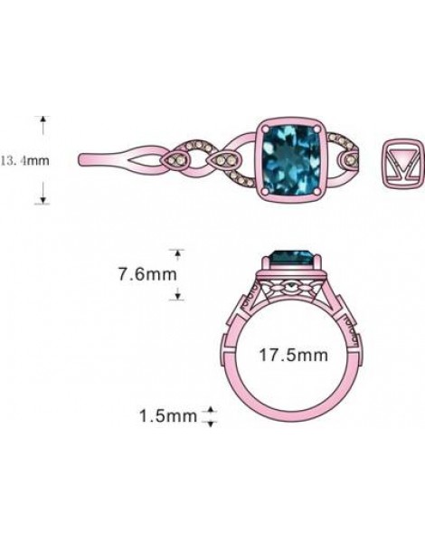 14K R/G RING 0.19 DIA 4.25 DB |E|