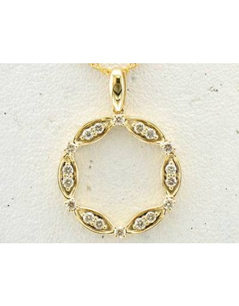 14K Y/G PEND 0.32 DIA