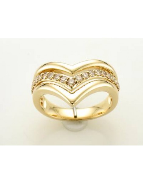 14K Y/G RING 0.43 DIA