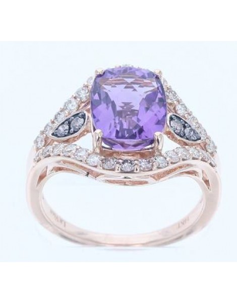 14K R/G RING 0.69 DIA 2.60 AM |H|